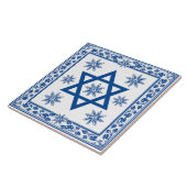 Carreau Magen David - Tuile en céramique David Star - Azul (Côté)