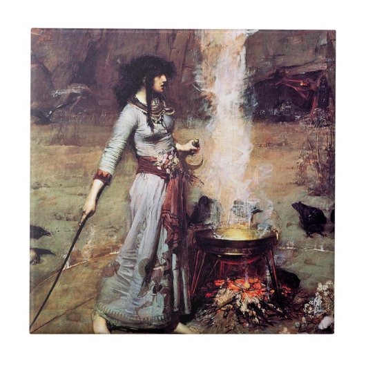 Carreau Magic Circle Waterhouse Pre-Raphaelite Tile (Devant)