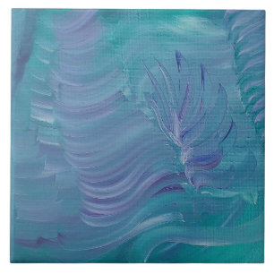 Carreau Magie sous-marine, Art abstrait coloré unique