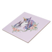 Carreau Magique Unicorne maman & bébé aquarelle (Côté)