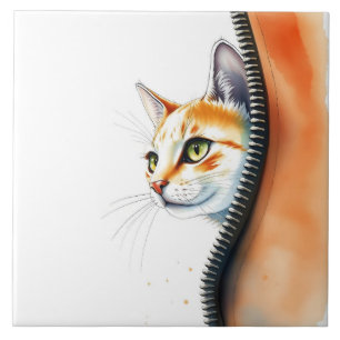 Carreau Magnifique Aquarelle tendance Collection de chats