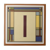 Carreau Magnifique art et artisanat Géométrique Initiale I (Devant)