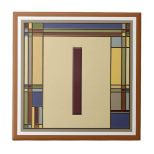 Carreau Magnifique art et artisanat Géométrique Initiale I