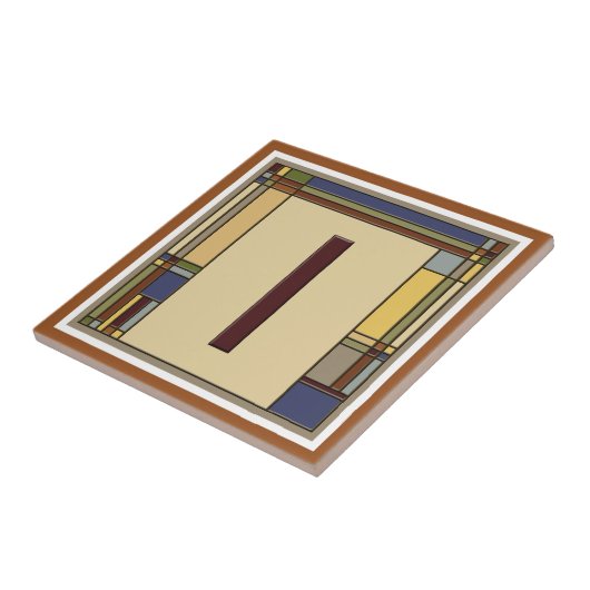 Carreau Magnifique art et artisanat Géométrique Initiale I (Côté)