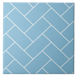 Carreau Magnifique Bleu Herringbone Design Carrelage en cé