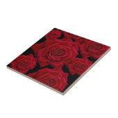 Carreau Magnifique et élégant Motif en fleurs de rose roug (Côté)