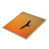 Carreau Magnifique frégate oiseau volant coucher de soleil (Côté)