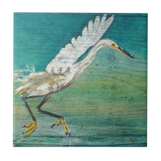 Carreau Magnifique Oiseau De Rivage De L'Aiguille Côtière  (Devant)