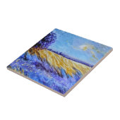 Carreau Magnifique paysage de beaux-arts or et violets (Côté)