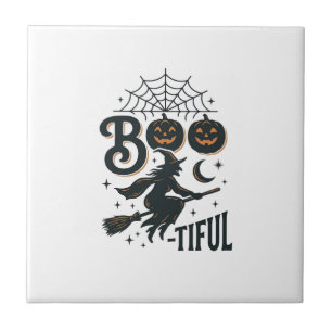 Carreau Magnifique sorcière Halloween design de gravure vi