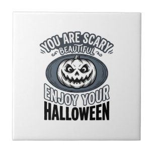 Carreau Magnifique T-shirt Halloween Citrouille Vintage Ef