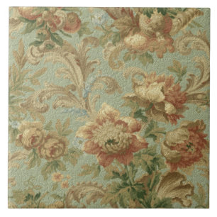 Carreau Magnifique Texture florale de l'ancien monde