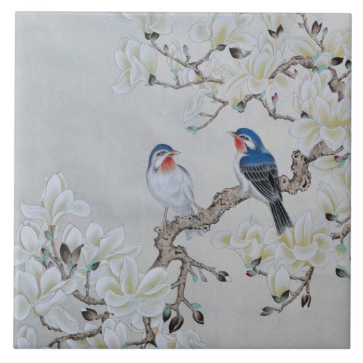 Carreau Magnolia blanche (Devant)