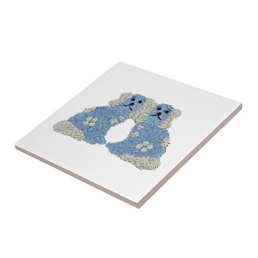 Carreau Magnolia Staffordshire Chiens Ginger Jars Art (Côté)