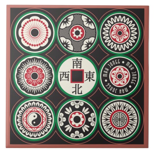 Carreau Mah Jongg Carrelage de pièce à un point (Devant)