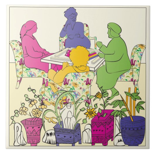 Carreau Mah Jongg Jame Tile (Devant)