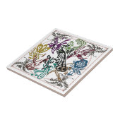Carreau Mah Jongg One Bams Birds Tile (Côté)