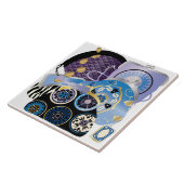 Carreau Mah Jongg Pursuit Carrelage bleu (Côté)