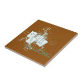 Carreau mahjong bleu (Côté)