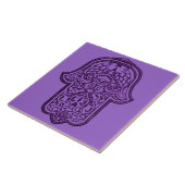 Carreau Main de henné de Hamsa (violet) (Côté)