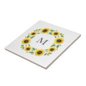 Carreau Main Painted Watercolor Sunflower (Côté)