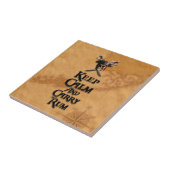 Carreau Maintenez calme et portez le rhum (Côté)