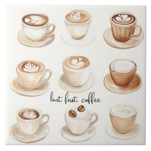 Carreau Mais d'abord, les tasses à café (Devant)