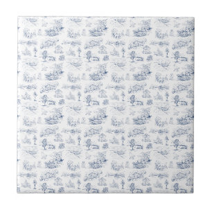 Carreau Maison de campagne élégante bleu français vintage