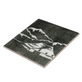 Carreau Maison de campagne en blanc sur imprimé arrière -  (Côté)