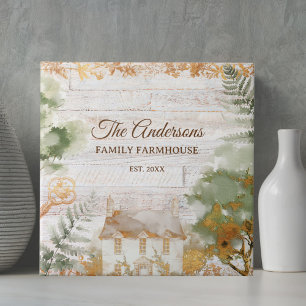 Carreau Maison de Famille Rustique et Fantaisiste Nom de F