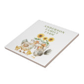 Carreau Maison de ferme Cute Hen personnalisée (Côté)