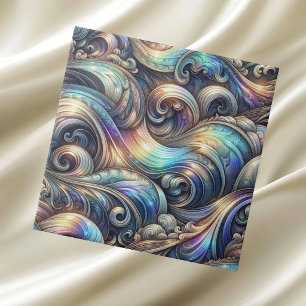 Carreau Maison de Luxe Vagues Océaniques Côtières Arc-en