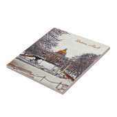 Carreau Maison d'état de Boston en hiver (Côté)