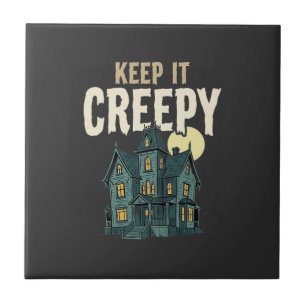 Carreau Maison Hantée Creepy Design Halloween_1