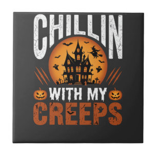 Carreau Maison Hantée Halloween Chillin Avec Mes Creeps De