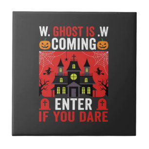 Carreau Maison Hantée Halloween Entrez Si Vous Osez