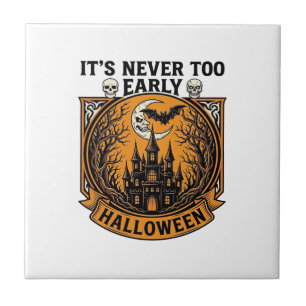 Carreau Maison hantée Halloween trop tôt Lune Chauve-souri