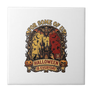 Carreau Maison hantée tous les jours Halloween Chauves-sou