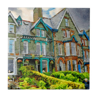 Carreau Maison victorienne à Keswick peinte en aquarelle