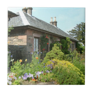 Carreau Maisonnette anglaise II avec jardin fleuri Photogr