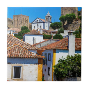 Carreau Maisons traditionnelles à toit rouge Portugal