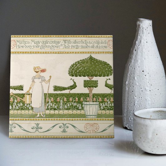 Carreau Maîtresse Mary's Enchanting Garden par Walter Cran