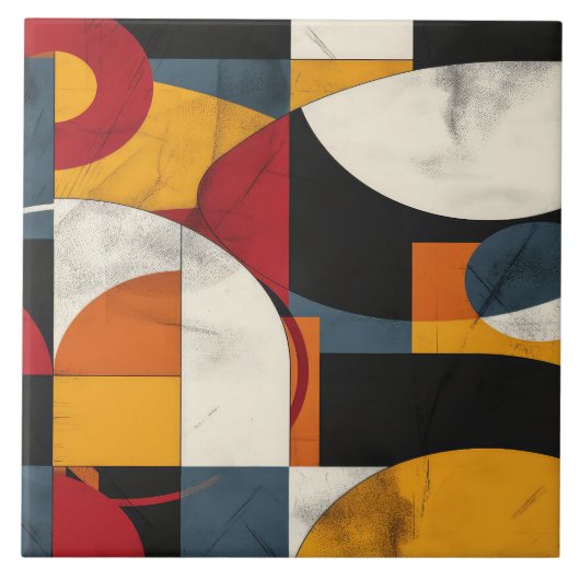 Carreau Maîtrise géométrique du milieu du siècle n° 4 (Devant)