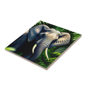 Carreau Majestic Jungle Elephant - Sauvage Et Libre