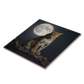 Carreau Majestic Leopard and Full Moon   (Côté)