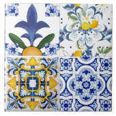 Carreau Majolica, agrumes, tuiles méditerranéennes (Devant)