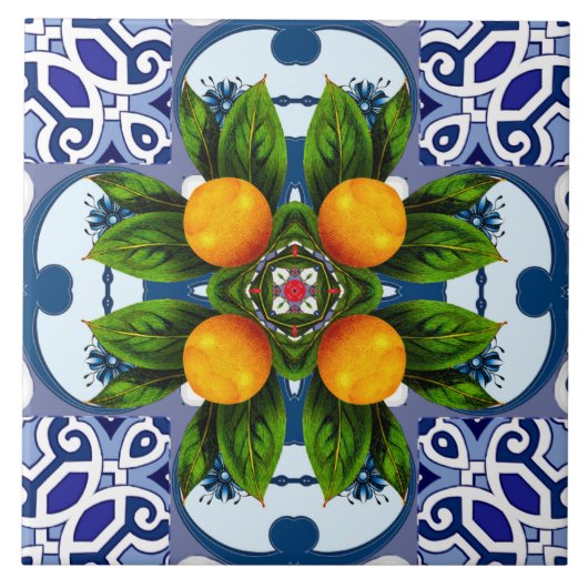 Carreau Majolica, carrelage méditerranéen, (Devant)