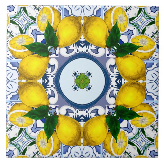 Carreau Majolica, carrelage méditerranéen, (Devant)