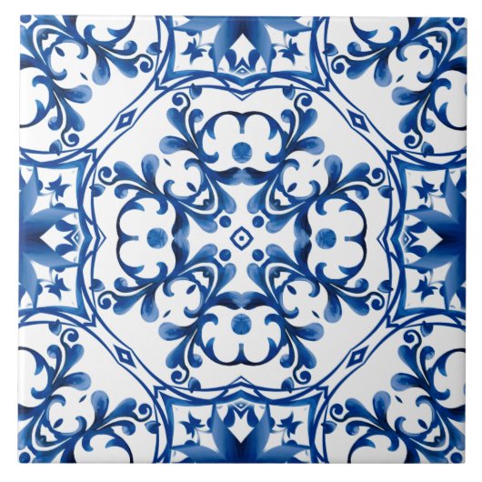 Carreau Majolica, Carrelage sicilien, Carrelage en céramiq (Devant)
