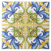 Carreau Majolica,Mediterranean tile, (Devant)